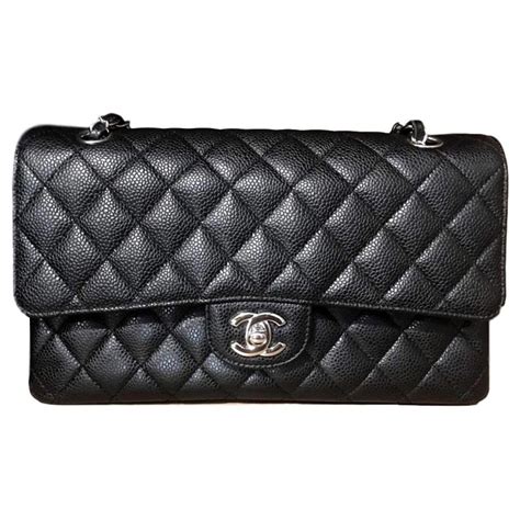 chanel medium flap bag caviar leather|Chanel Classic Medium Caviar Double Flap Bag .